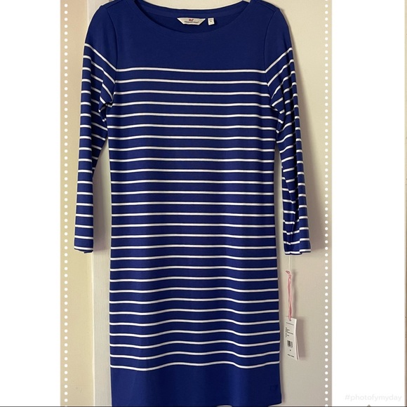 Vineyard Vines Striped Simple Boatneck Dress - Picture 2 of 16